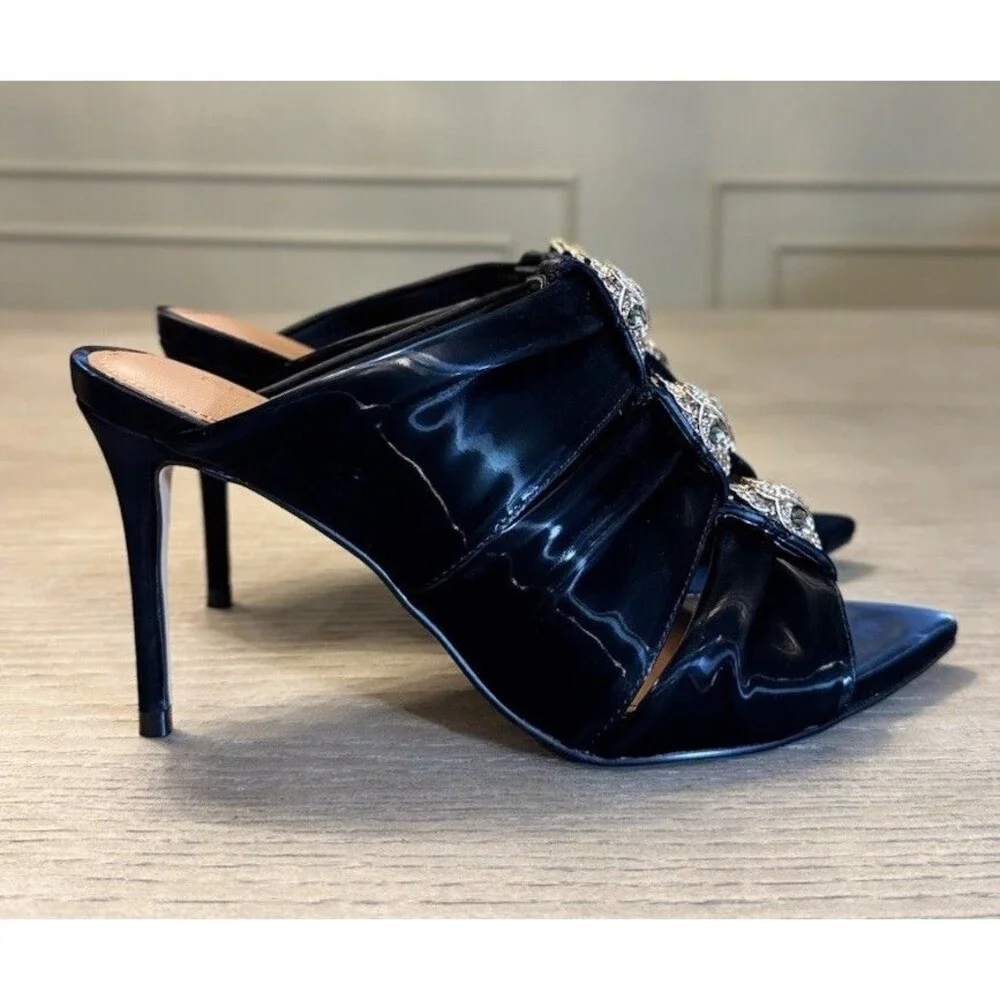 KURT GEIGER Kensington Soft Bow Mule Heel. Sizes 5.5,6,6.5,7